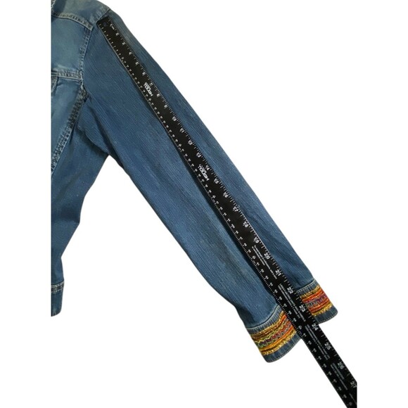 Sonoma Women’s Large Denim Jacket - Custom Sequin Fish Design - Picture 14 of 16